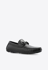 Ferragamo Driver Loafers with Gancini Ornament Black 02C398 PARIGI NEW 779172-NERO