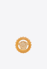 Versace Crystal Medusa '95 Stud Earrings Gold 1019077 1A00621-4J090