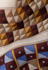 Ferragamo Logo-Printed Silk Scarf Multicolor 320977 SL NADIR 780038-BORDEAUX OCRA