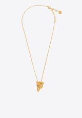 Ferragamo Logo-Engraved Pendant Necklace Gold 760811 NKL GANPIERC 780398-ORO GIOVE