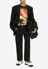 Alexander McQueen Tailored Straight-Leg Pants Black 809140 QSAA9-1000