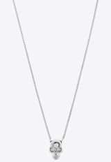 Alexander McQueen Skull Pendant Necklace Silver 809456 J161N-0926