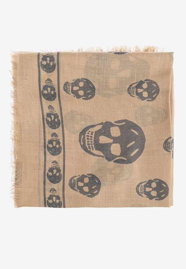 Alexander McQueen Skull-Print Silk Scarf 807889 4943Q-9663