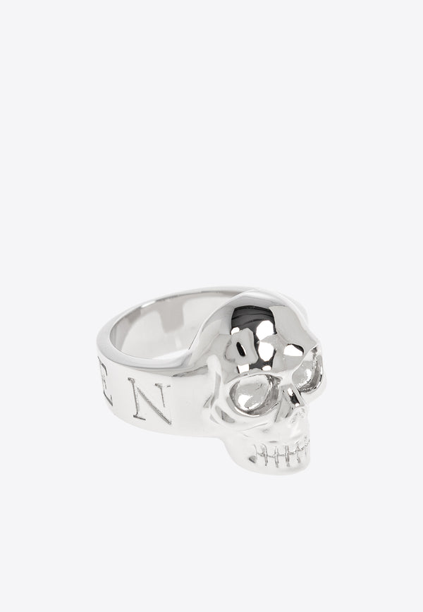 Alexander McQueen Engraved-Logo Skull Ring 809572 J161N-0926