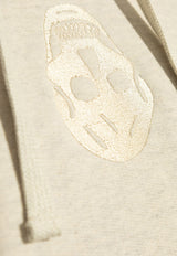 Alexander McQueen Embroidered-Skull Hooded Sweatshirt Light Beige 815006 QXABQ-9183