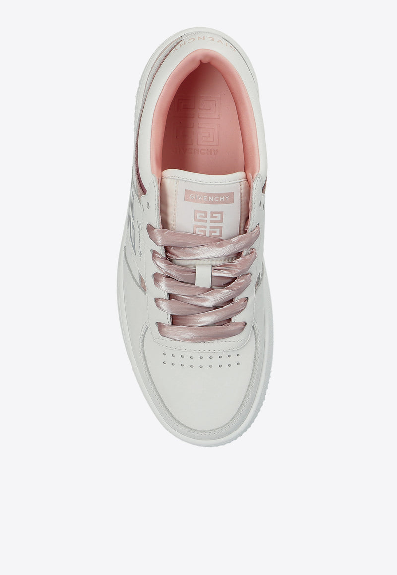 Logo-Monogram Leather Sneakers