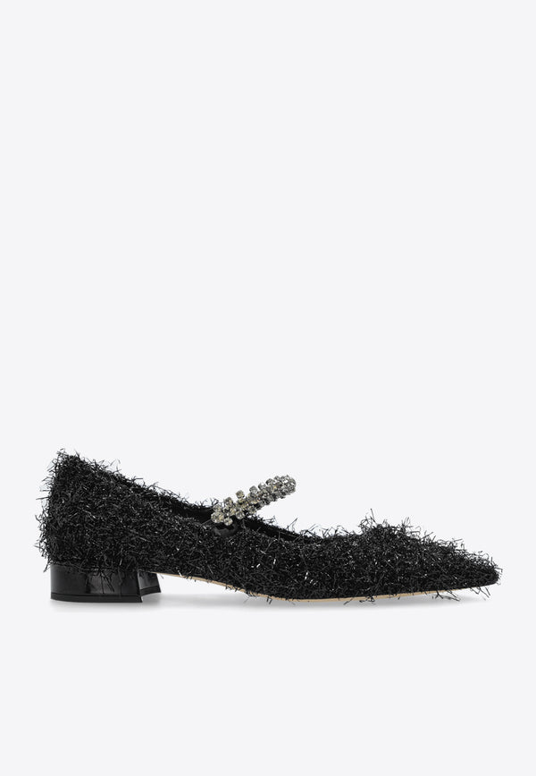 Bing Feather-Embellished Ballet Flats