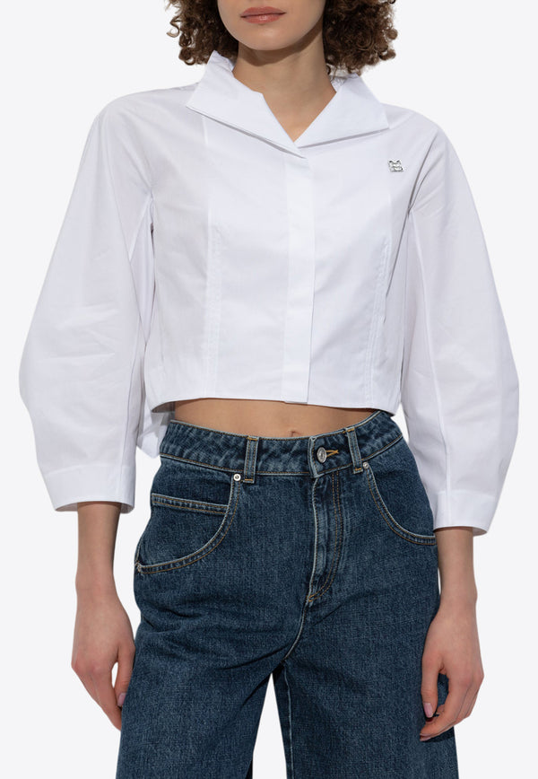 Logo-Plaque Cropped Shirt