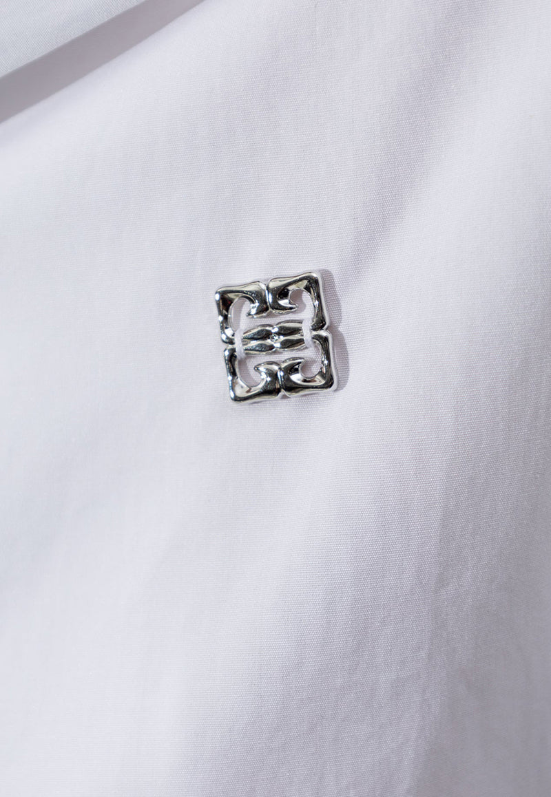 قميص قصير بشعار معدني