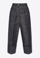 جينز قصير بقَصة ساق مُستقيمة