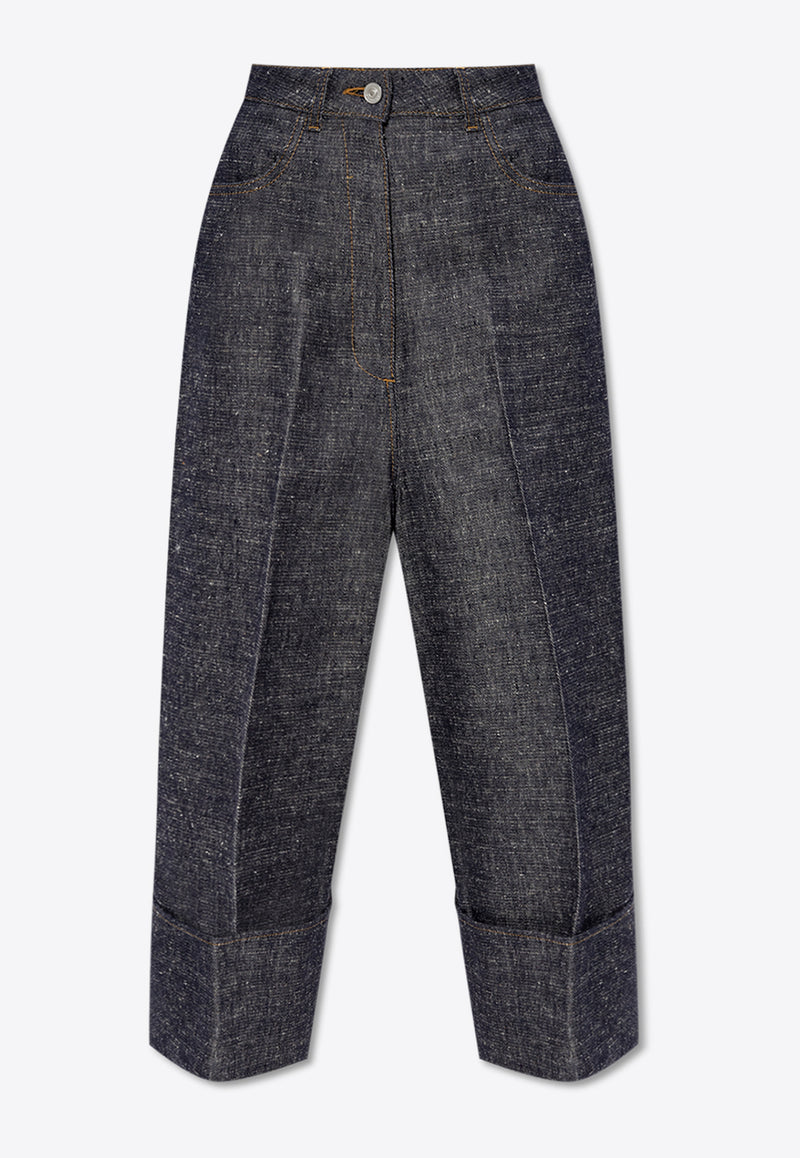 جينز قصير بقَصة ساق مُستقيمة