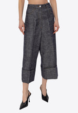 جينز قصير بقَصة ساق مُستقيمة