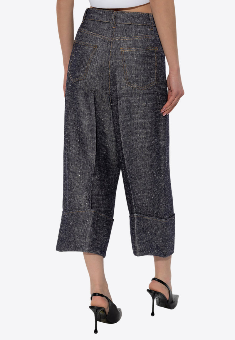 جينز قصير بقَصة ساق مُستقيمة