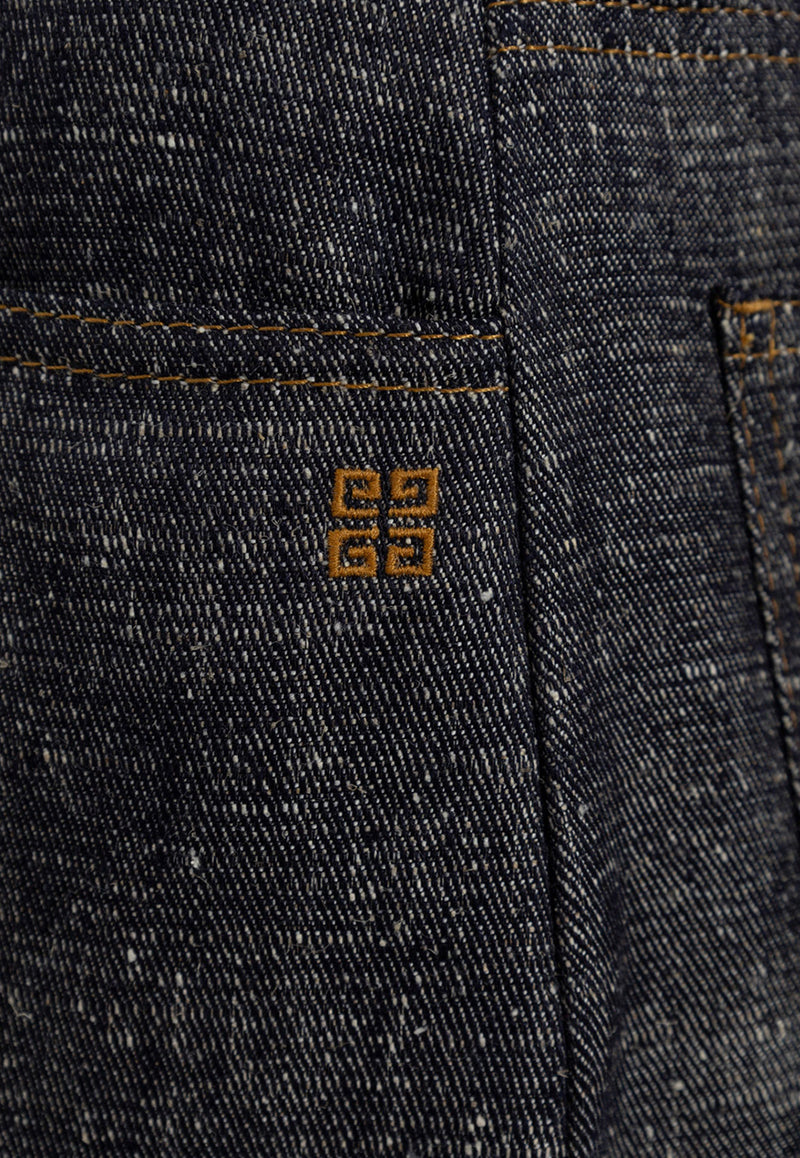 جينز قصير بقَصة ساق مُستقيمة