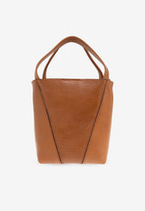 Small Spin Leather Tote Bag