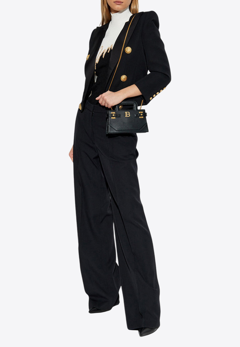 Logo intarsia Colorblocked Ribbed Top