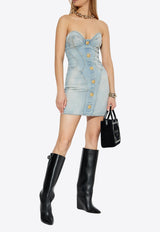 Strapless Mini Denim Dress