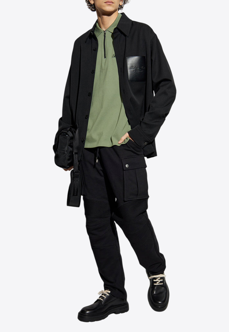 Ribbed-Panel Track Pants