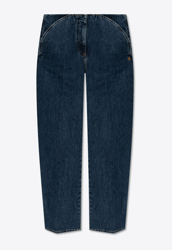 Cropped Straight-Leg Jeans