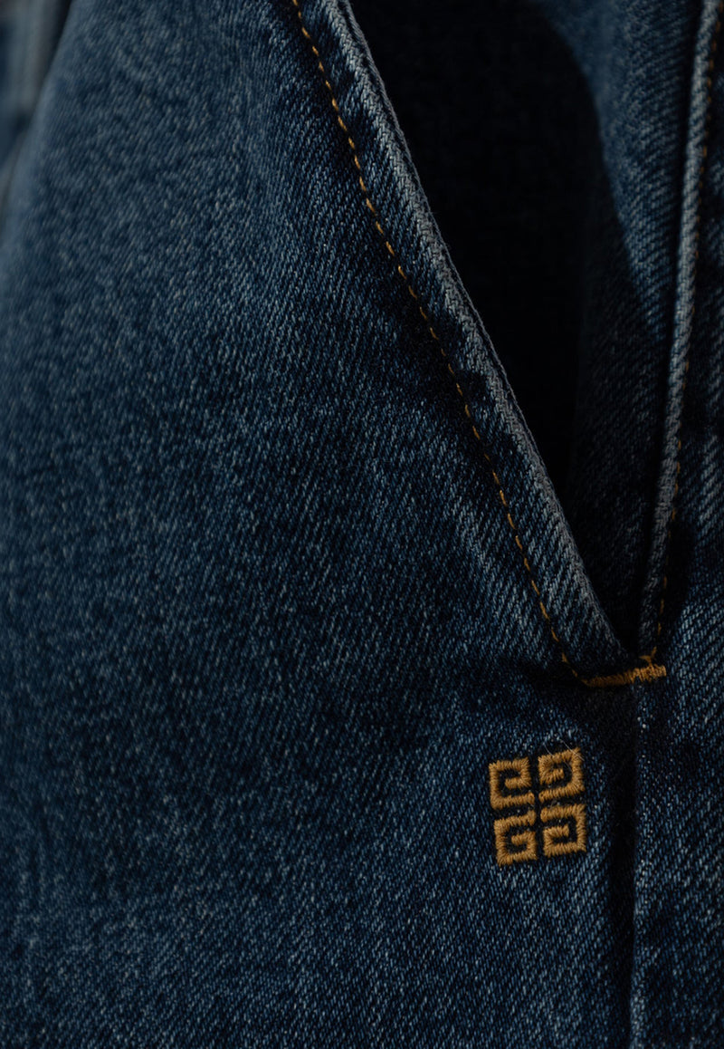 جينز قصير بقَصة ساق مُستقيمة