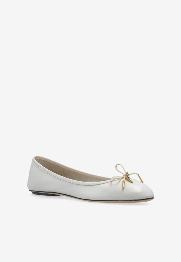 Iris Bow-Embellished Ballet Flats