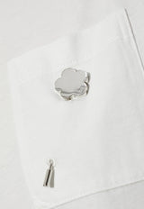 Kenzo Logo-Embroidered Crewneck T-shirt White FF52TS150 4SG-02