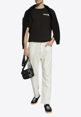 Kenzo Logo-Printed Crewneck T-shirt Black FF55TS489 4SG-99J