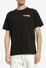 Kenzo Logo-Printed Crewneck T-shirt Black FF55TS489 4SG-99J