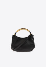Moschino Small Handle Me Leather Shoulder Bag Black MC4198PP1M OA0-000