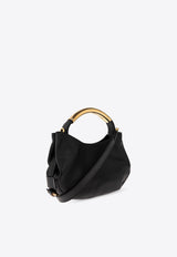 Moschino Small Handle Me Leather Shoulder Bag Black MC4198PP1M OA0-000