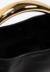 Moschino Small Handle Me Leather Shoulder Bag Black MC4198PP1M OA0-000