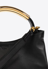 Moschino Small Handle Me Leather Shoulder Bag Black MC4198PP1M OA0-000
