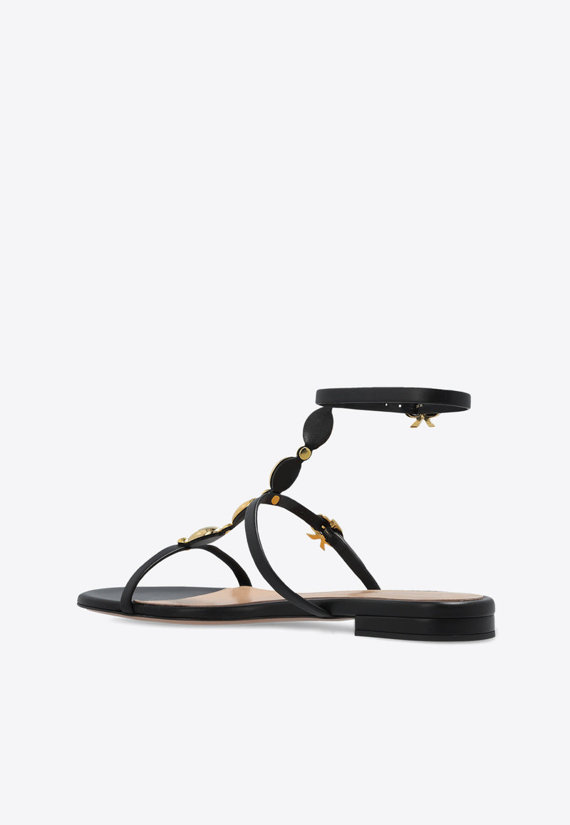 صندل فلات كاليندا من الجلد