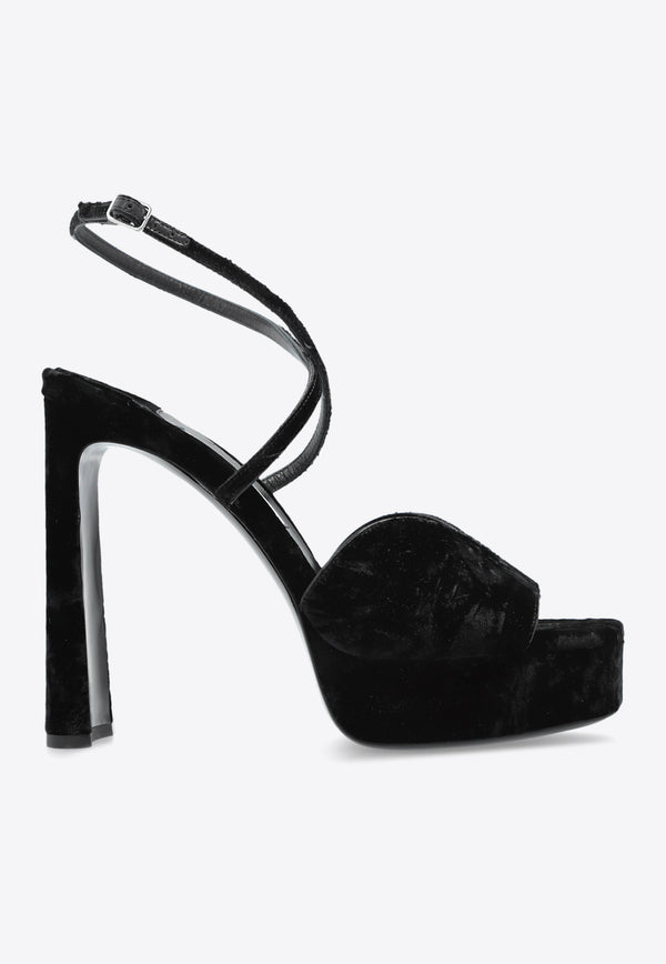 Karli 125 Velvet Platform Sandals