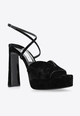 Karli 125 Velvet Platform Sandals