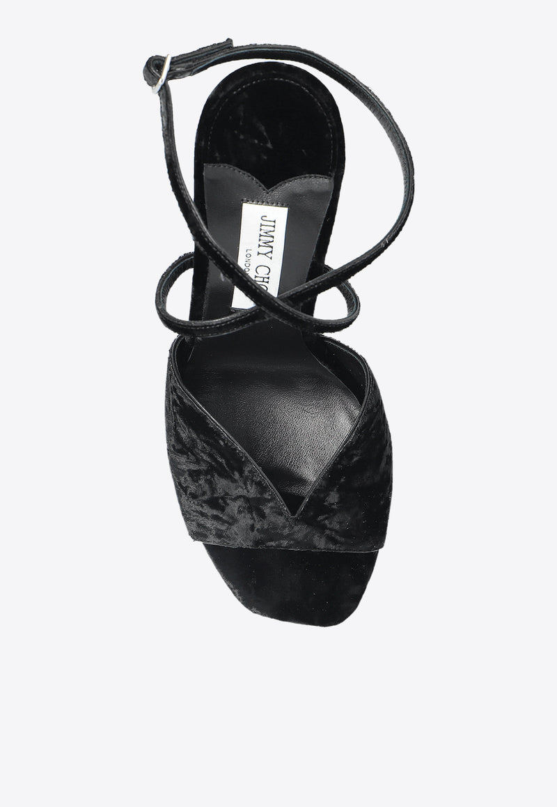 Karli 125 Velvet Platform Sandals