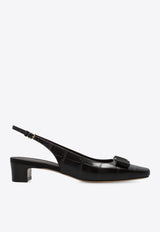 Ferragamo 30 Iconic Bow Slingback Pumps Brown 01J702 RIVADA C 779859-TESTA DI MORO