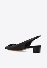 Ferragamo 30 Iconic Bow Slingback Pumps Brown 01J702 RIVADA C 779859-TESTA DI MORO