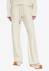 Versace Wool-Blend Flared Towel Pants Cream 1013430 1A10005-1W540