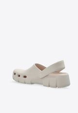 Birkenstock Birki Flow Rubber Clogs Cream 1027706 F-EGGSHELL