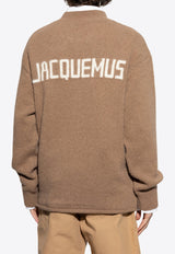 Jacquemus La Maille Logo-Intarsia Sweater Brown 245KN295 2329-810