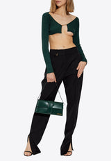 Jacquemus Logo-Plaque Long-Sleeved Cardigan Green 251KN108 2423-590