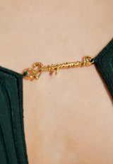 Jacquemus Logo-Plaque Long-Sleeved Cardigan Green 251KN108 2423-590