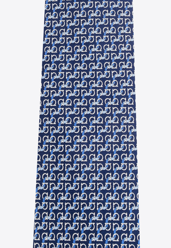 String Print Silk Tie