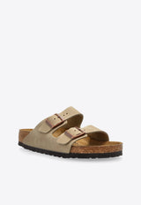 Birkenstock Arizona Leather Buckled-Straps Slides  Taupe 352201 F-TABACCO BROWN