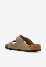 Birkenstock Arizona Leather Buckled-Straps Slides  Taupe 352201 F-TABACCO BROWN