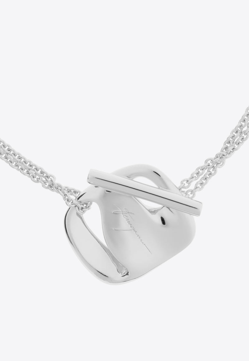 سوار سلسلة من الفضة بشعار فارا مزدوج