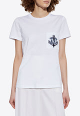 Max Mara Acacia Jersey T-shirt with Embroidery White ACACIA 2511941031-007
