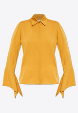 Max Mara Grecia Silk Charmeuse Shirt Yellow GRECIA 2511111031-021