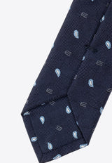 Etro Patterned Silk Tie Navy MASA0001 AQ131-S9883